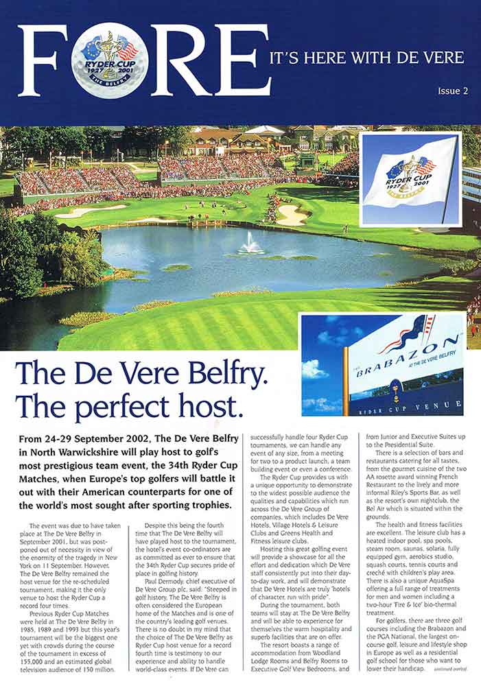 De Vere Ryder Cup 35000 Visitors